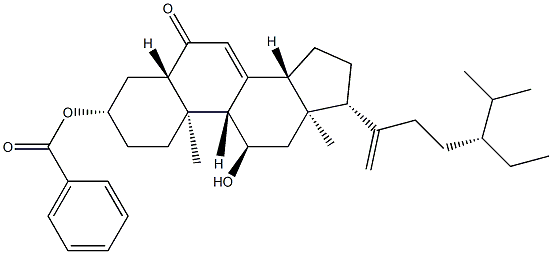 3β-Benzoyloxy-11α-hydroxy-5α-stigmasta-7,20-dien-6-one Struktur