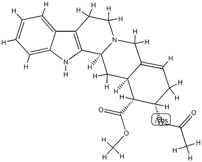 17α-Acetyloxy-19,20-didehydroyohimban-16α-carboxylic acid methyl ester Struktur