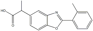 α-Methyl-2-(2-methylphenyl)-5-benzoxazoleacetic acid Struktur