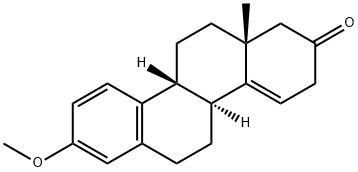 (8α,9β)-3-Methoxy-D-homoestra-1,3,5(10),14-tetren-17-one Struktur