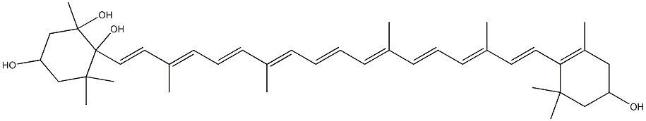 5,6-Dihydro-β,β-carotene-3,3',5,6-tetrol Struktur