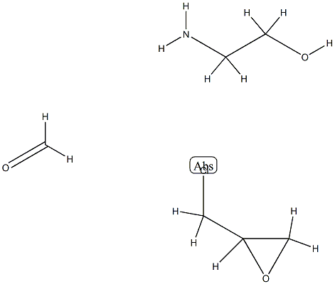 Formaldehyde, polymer with 2-aminoethanol and (chloromethyl)oxirane Struktur