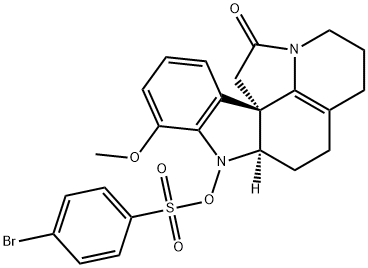 1-[[(4-Bromophenyl)sulfonyl]oxy]-5,19-didehydro-17-methoxy-20,21-dinoraspidospermidin-10-one Struktur