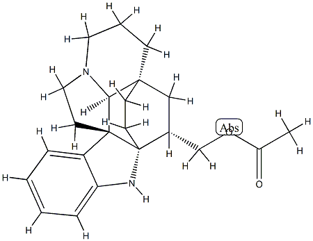 (2α,3α,5α)-Aspidofractinine-3-methanol acetate Struktur