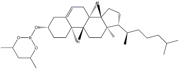 2-[(Cholest-5-en-3β-yl)oxy]-4,6-dimethyl-1,3,2-dioxaborinane Struktur