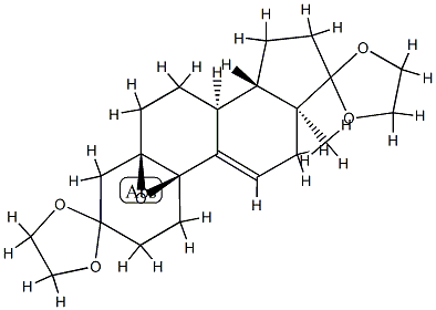 3,3,17,17-bis(ethylenedioxy)-5,10-oxidoestr-9(11)-ene Struktur