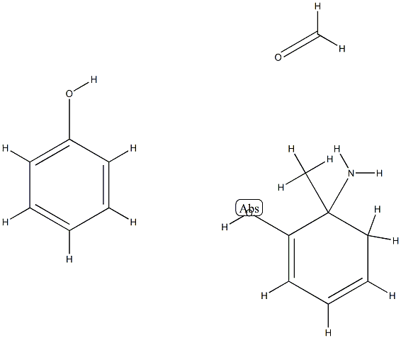 Formaldehyde, polymer with ammonia, 2-methylphenol and phenol Struktur