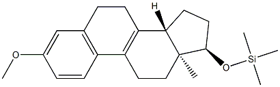 17α-(Trimethylsilyloxy)-3-methoxyestra-1,3,5(10),8-tetrene Struktur