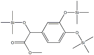 α,3,4-Tris(trimethylsiloxy)benzeneacetic acid methyl ester Struktur