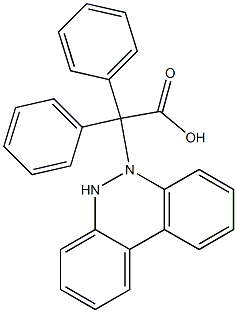 α,α-Diphenylbenzo[c]cinnoline-5(6H)-acetic acid Struktur