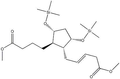 (1R)-2β-(5-Methoxy-5-oxo-2-pentenyl)-3β,5β-bis(trimethylsilyloxy)-1α-cyclopentanebutanoic acid methyl ester Struktur