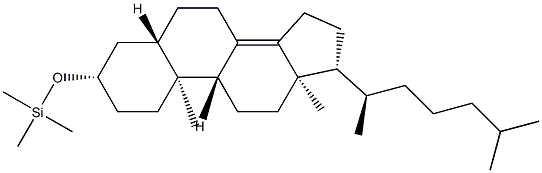 3β-Trimethylsilyloxy-5α-cholest-8(14)-ene Struktur