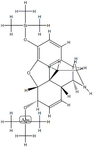 7,8-Didehydro-4,5α-epoxy-3,6α-bis[(trimethylsilyl)oxy]morphinan Struktur