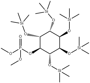 1-O,2-O,3-O,5-O,6-O-Pentakis(trimethylsilyl)-L-chiro-inositol phosphoric acid dimethyl ester Struktur