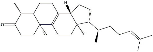 4β-Methylcholesta-8,24-dien-3-one Struktur