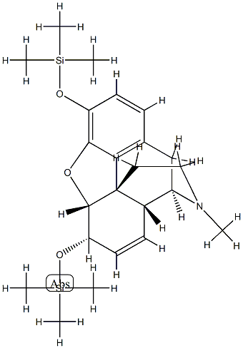 7,8-Didehydro-4,5α-epoxy-17-methyl-3,6α-bis[(trimethylsilyl)oxy]morphinan Struktur