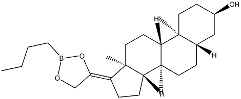 20,21-[(Butylboranediyl)bis(oxy)]-5α-pregn-17(20)-en-3α-ol Struktur