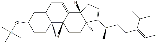 Trimethyl[[stigmasta-7,24(28)-dien-3β-yl]oxy]silane Struktur