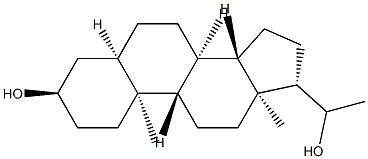 5β-Pregnane-3α,20-diol Struktur