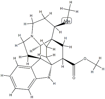 (2α,3β,5α,6β)-6-Methoxyaspidofractinine-3-carboxylic acid methyl ester Struktur