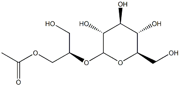 2-Acetoxy-1-(hydroxymethyl)ethyl β-D-glucopyranoside Struktur