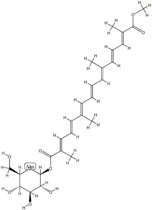 8,8'-Diapo-ψ,ψ-carotene-8,8'-dioic acid 8-methyl 8'-β-D-glucopyranosyl ester