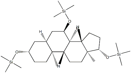 [(5β-Androstane-3β,7α,17β-triyl)tris(oxy)]tris(trimethylsilane) Struktur