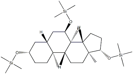 3β,7α,17β-Tris(trimethylsilyloxy)-5α-androstane Struktur