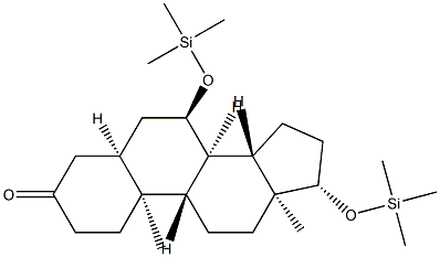 7α,17β-Bis[(trimethylsilyl)oxy]-5β-androstan-3-one Struktur