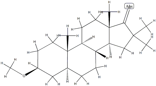 3β-Methoxy-16,16-dimethyl-5α-androstan-17-one Struktur