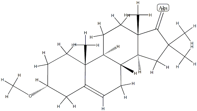 3α-Methoxy-16,16-dimethylandrost-5-en-17-one Struktur