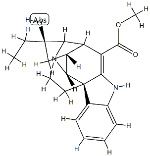 2,3-Didehydro-7-ethyl-7α-hydroxy-4,8-cyclo-20,21-dinoraspidospermidine-3-carboxylic acid methyl ester Struktur