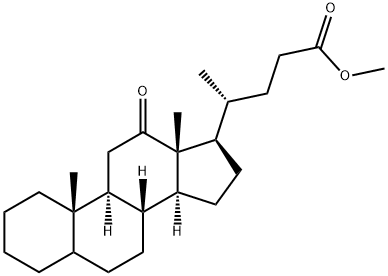 12-Oxo-5ξ-cholan-24-oic acid methyl ester Struktur