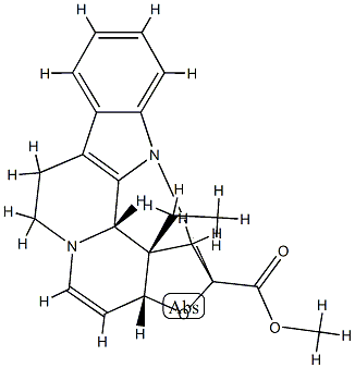 (3α,16α)-18,19-Didehydro-14β,17β-epoxy-14,15-dihydroeburnamenine-14-carboxylic acid methyl ester Struktur