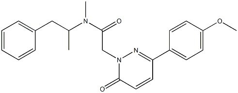 (-)-N-Methyl-N-(α-methylphenethyl)-3-(4-methoxyphenyl)-6-oxo-1(6H)-pyridazineacetamide Struktur