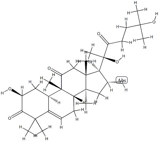 (10α)-2β,16α,20,25-Tetrahydroxy-9β-methyl-19-norlanosta-5-ene-3,11,22-trione Struktur