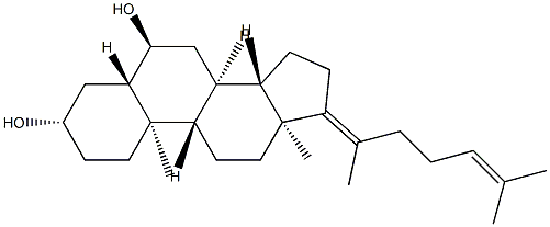 5α-Cholesta-17(20),24-diene-3β,6α-diol Struktur