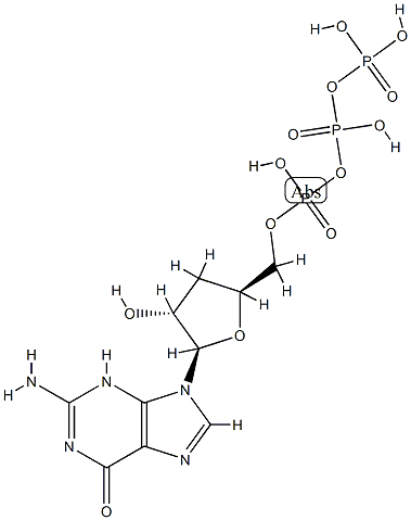 Guanosine 5-(tetrahydrogen triphosphate), 3-deoxy- Struktur