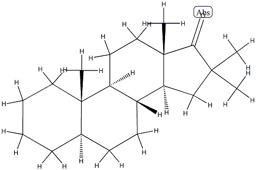 16,16-Dimethyl-5α-androstan-17-one Struktur