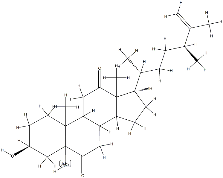 3β,5-Dihydroxy-5α-ergost-25-ene-6,12-dione Struktur