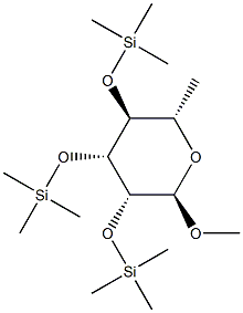 Methyl 2-O,3-O,4-O-tris(trimethylsilyl)-6-deoxy-α-L-mannopyranoside Struktur