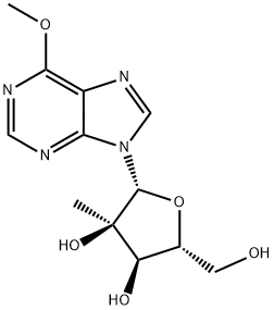 6-Methoxy-9-(2-C-Methyl-beta-D-ribofuranosyl)purine Struktur