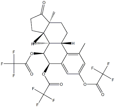 1-Methyl-3,6α,7α-tris(trifluoroacetyloxy)-1,3,5(10)-estratrien-17-one Struktur