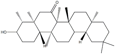 3-Hydroxy-D:A-friedooleanan-7-one Struktur