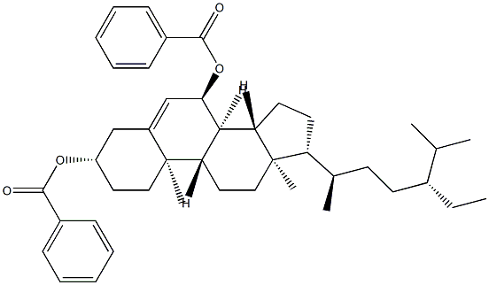 Stigmast-5-ene-3β,7α-diol dibenzoate Struktur