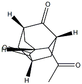 4-Acetyltricyclo[3.3.1.13,7]decane-2,6-dione Struktur