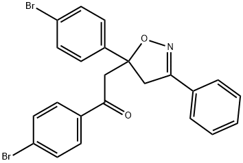 4'-Bromo-α-[5-(4-bromophenyl)-3-phenyl-2-isoxazolin-5-yl]acetophenone Struktur