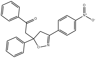 α-[3-(4-Nitrophenyl)-5-phenyl-2-isoxazolin-5-yl]acetophenone Struktur