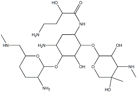 N(1)-(4-amino-2-hydroxy-1-oxobutyl)sagamicin Struktur