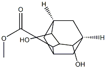 4,10-Dihydroxytricyclo[3.3.1.13,7]decane-2-carboxylic acid methyl ester Struktur